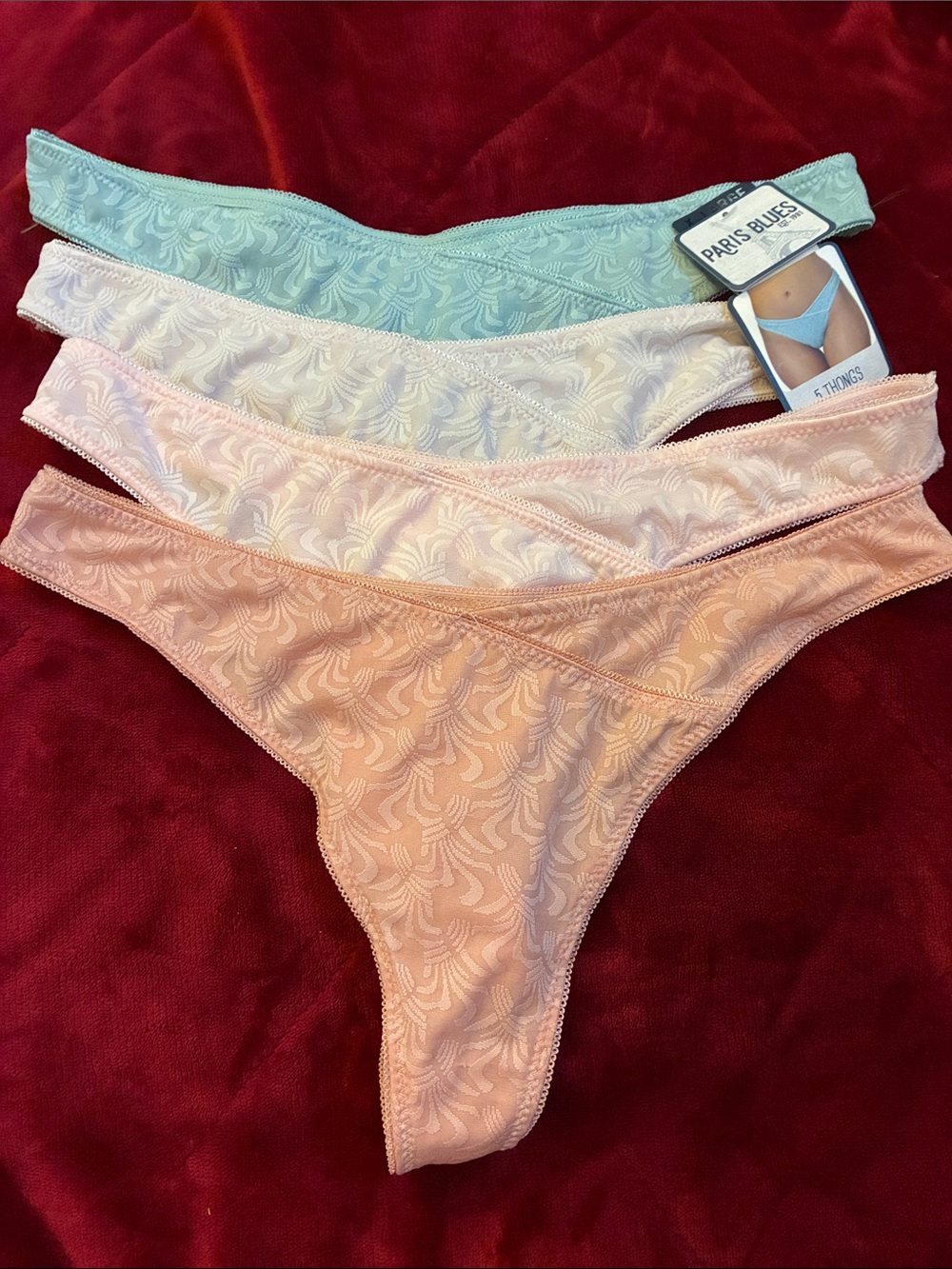 Paris blues NWT thongs 4 pack